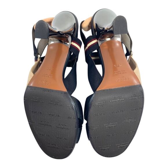 Fendi Colibrì Multi NIB Nylon Strappy EU 39 1/2 US 9.5 Slingback Heels Sandals - Picture 10 of 15